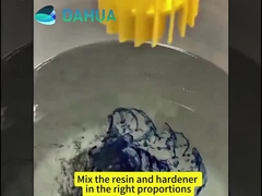 Résine époxy sur plaques d'acier