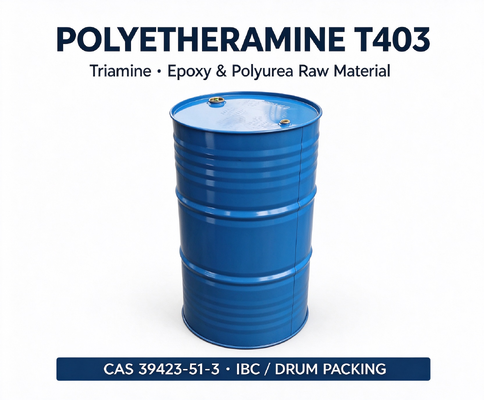 Agent de durcissement amine trifonctionnel polyétheramine T403 miscible à l'eau à haute flexibilité pour l'approvisionnement en produits chimiques en vrac